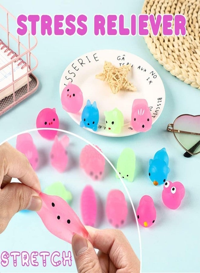 ANAB GI Squishies Mochi Squishy Toys Glow in The Dark Party Favors for Kids - Mini Kawaii Squishies Mochi Animals Stress Relief Squishy Pack Squishy Cat Squishys with Storage Box 5 Squishy Set - Image 3